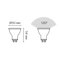 101506205 Лампа Gauss LED LENS MR16 GU10 5W 4100K 1/10/100