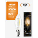 103801107 Лампа Gauss LED Filament Candle E14 7W 2700К 1/10/50, шт