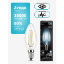 103801211 Лампа Gauss LED Filament Свеча E14 11W 750lm 4100К 1/10/50