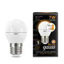 105102107-S Лампа Gauss LED Globe E27 7W 2700К step dimmable1/10/100, шт