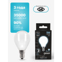 105201205 Лампа Gauss LED Filament Globe OPAL E14 5W 4100К 1/10/50, шт