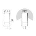 18725 Лампа Gauss Elementary G4 12V 5W 400lm 4100K силикон LED 1/20/200