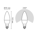 33120 Лампа Gauss LED Elementary Свеча 10W E14 730lm 4100K 1/10/100